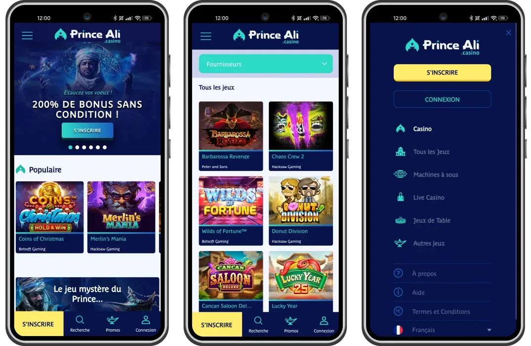 Mobile app Prince Ali